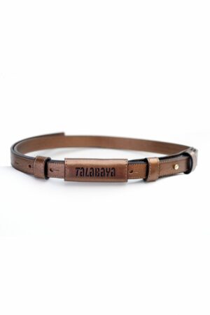 Handmade leather belt TALABAYA bronze